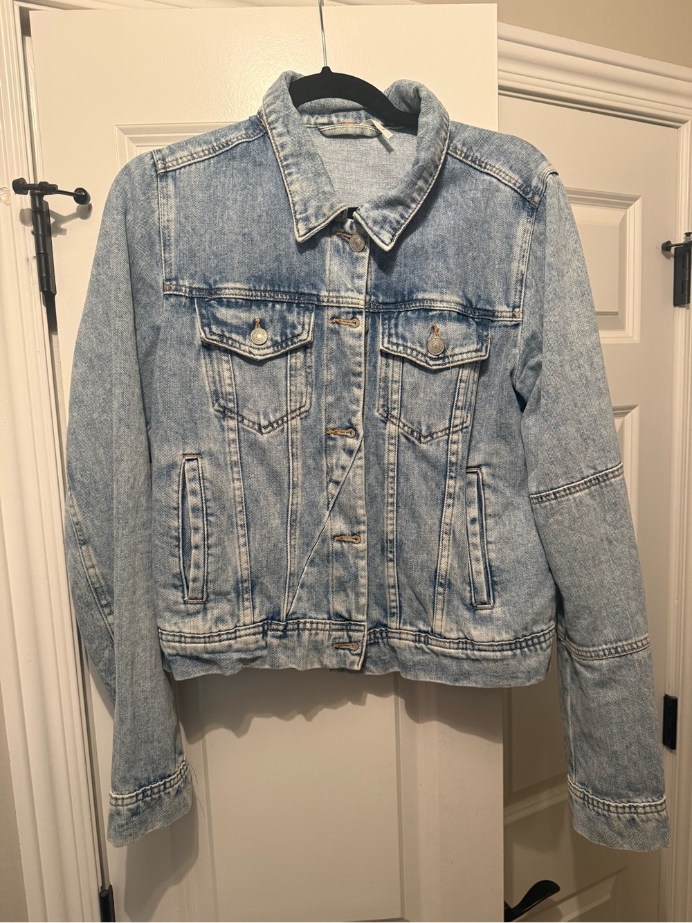 Free People Light Wash Denim Jacket